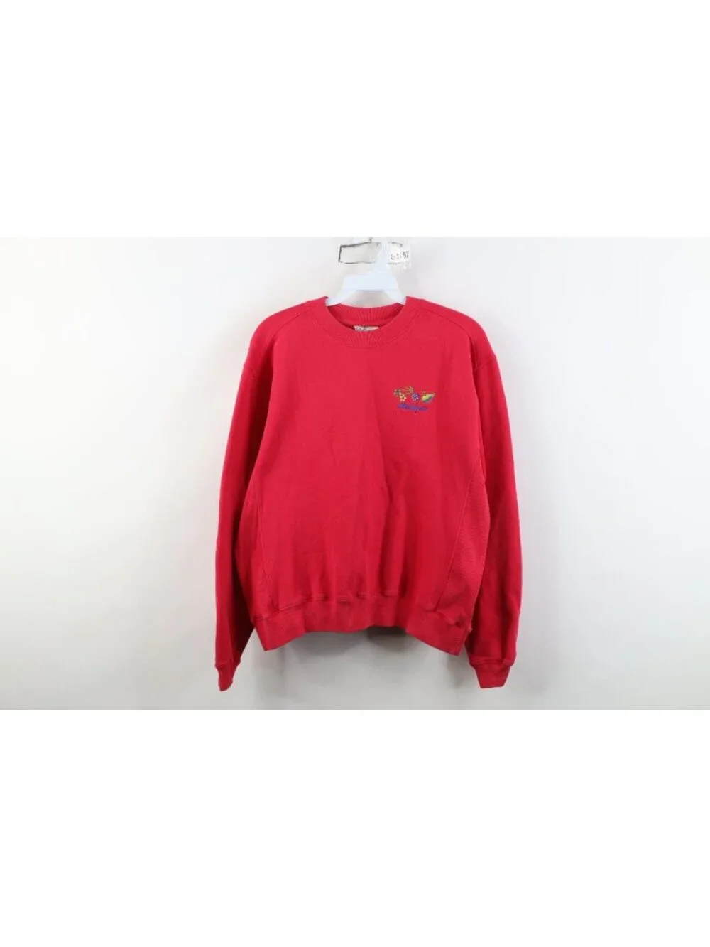 Vintage 90s Streetwear Womens Medium Faded Michigan Wild Flower Sweatshirt Pink